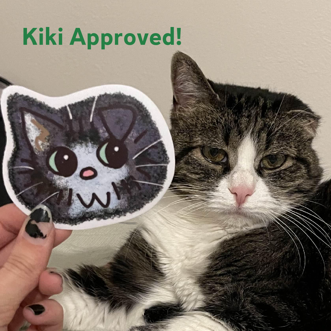 Nuffin Muffin Kiki Cat Sibling Collab Sticker