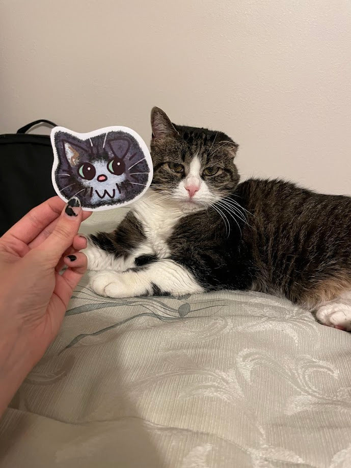 Nuffin Muffin Kiki Cat Sibling Collab Sticker